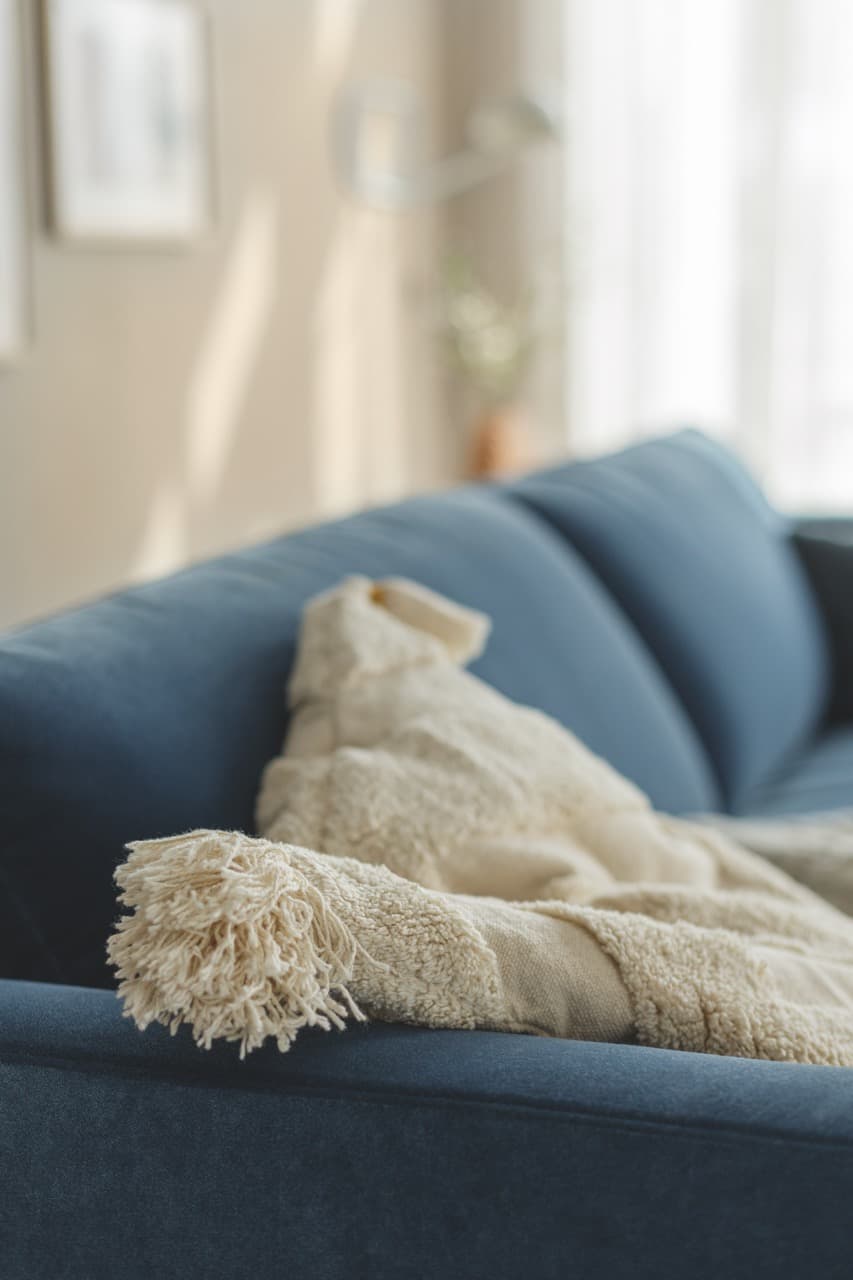 CHARLIE 3-seater navy velvet
