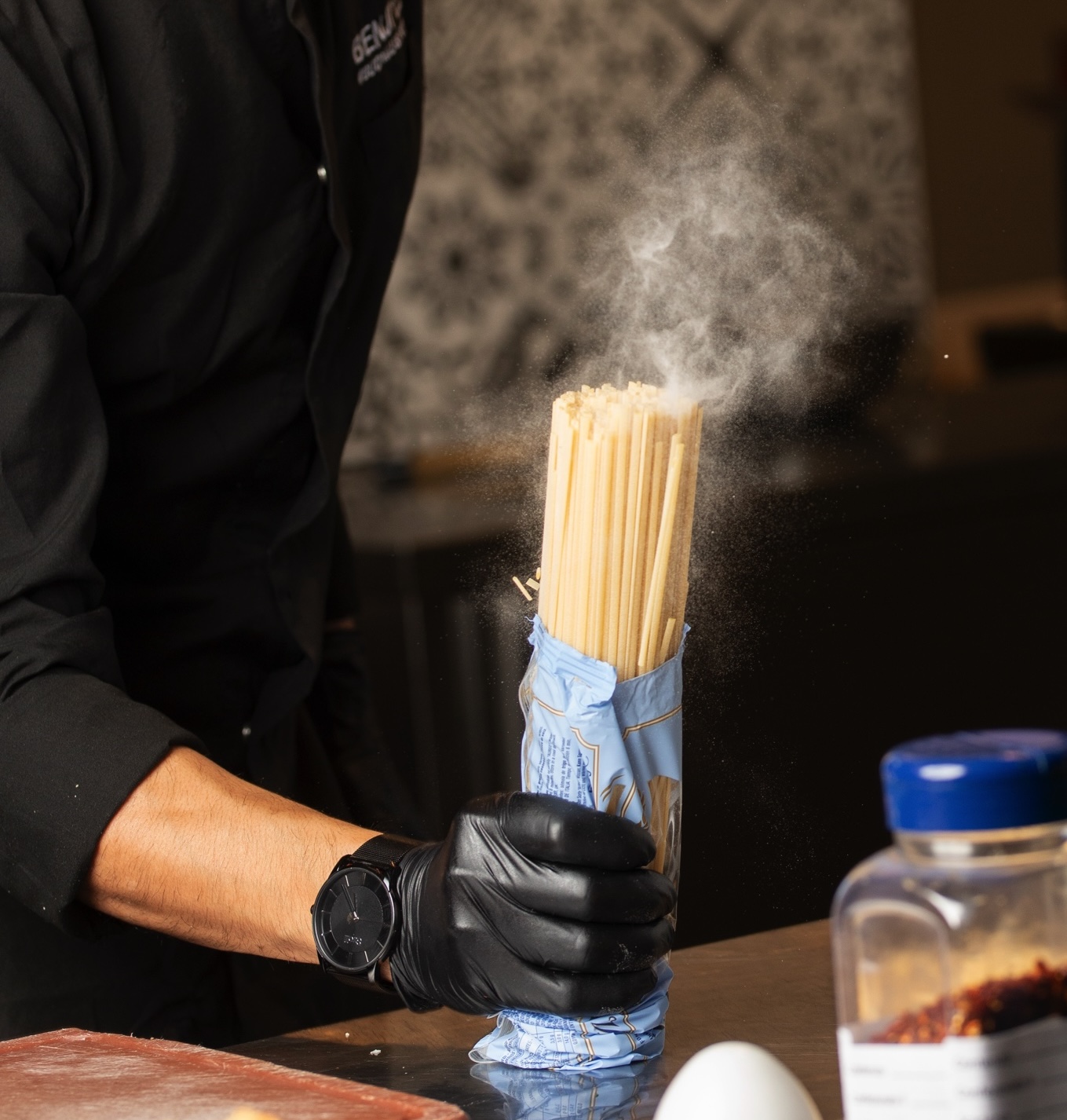 Artisanal pasta preparation